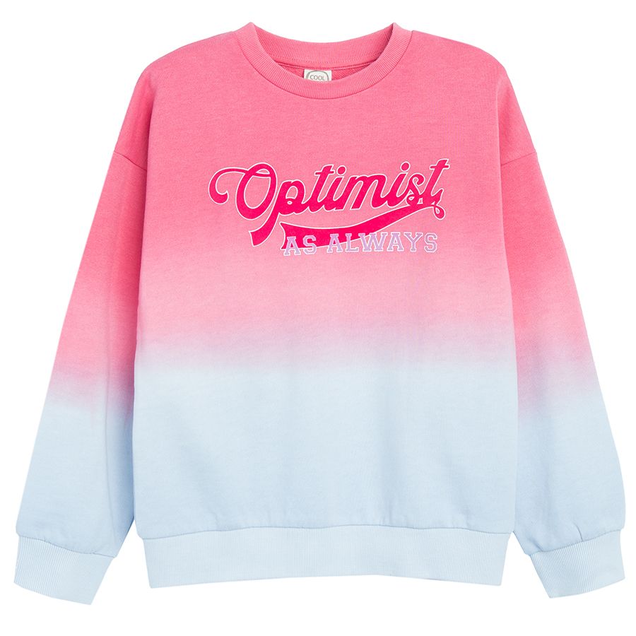 Blue and pink sweatshirt