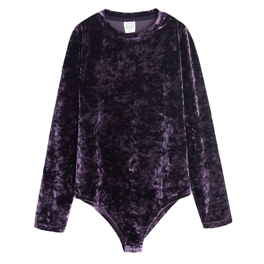 Purple long sleeve bodysuit