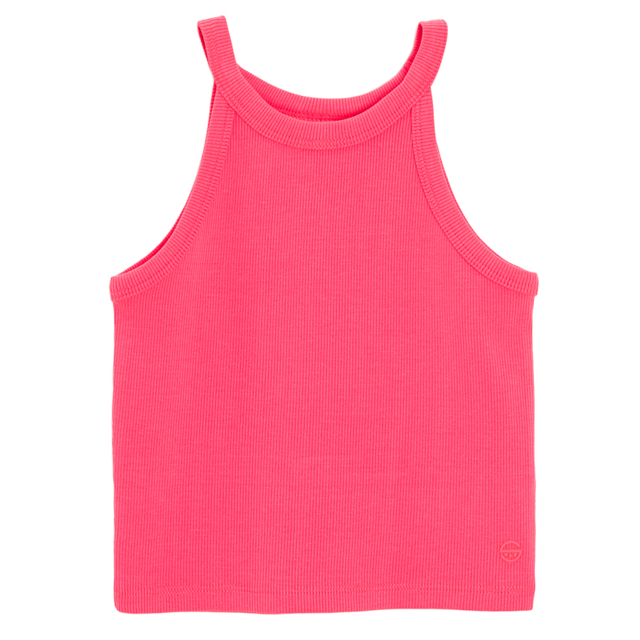 Fucshia sleeveless T-shirt