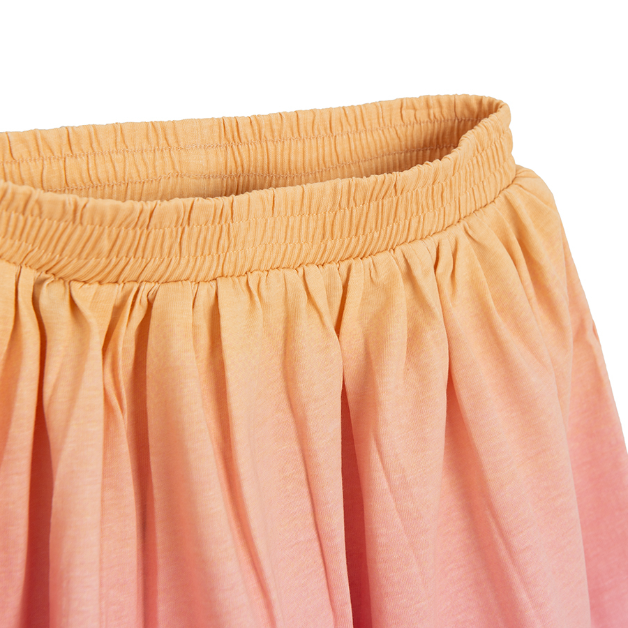 Purple, pink, orange wide skirt