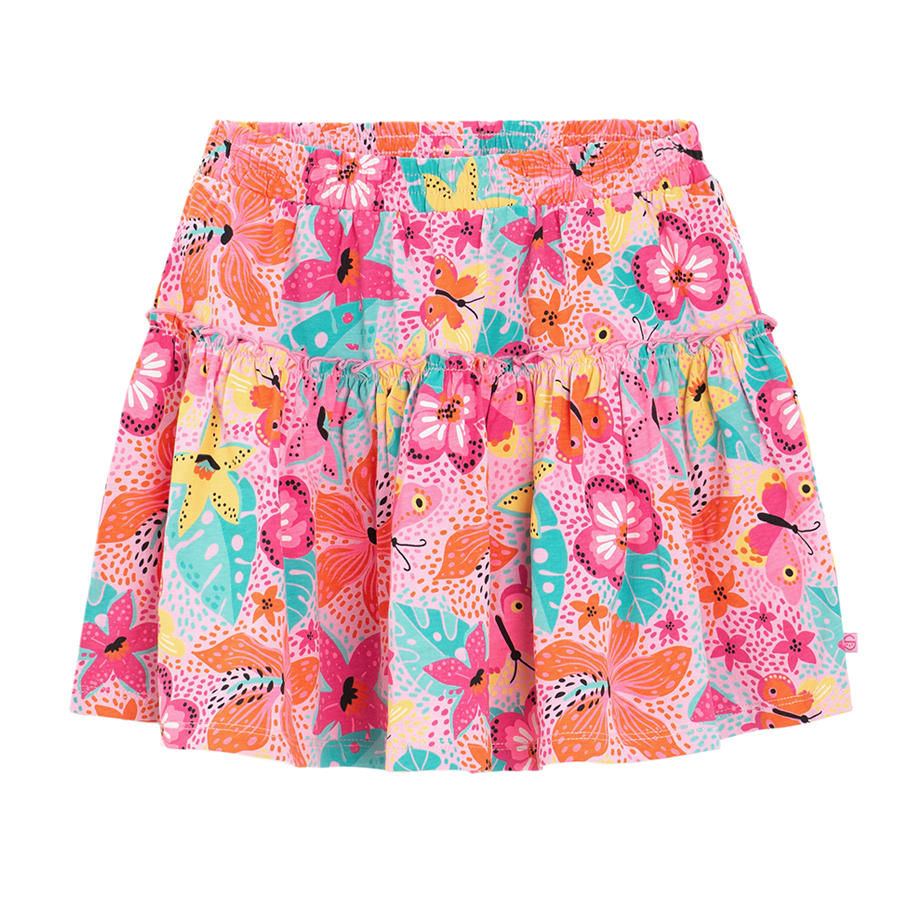 Pink floral and butterflies skirt