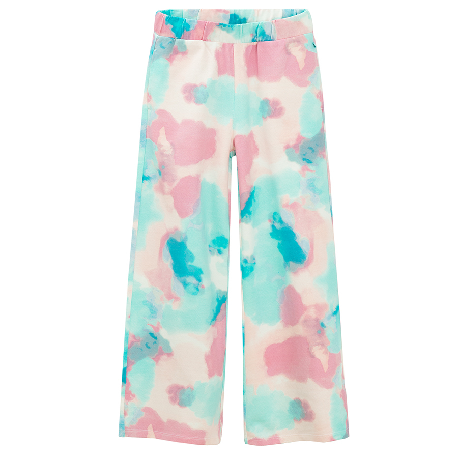 Tie dye wide legs trousers