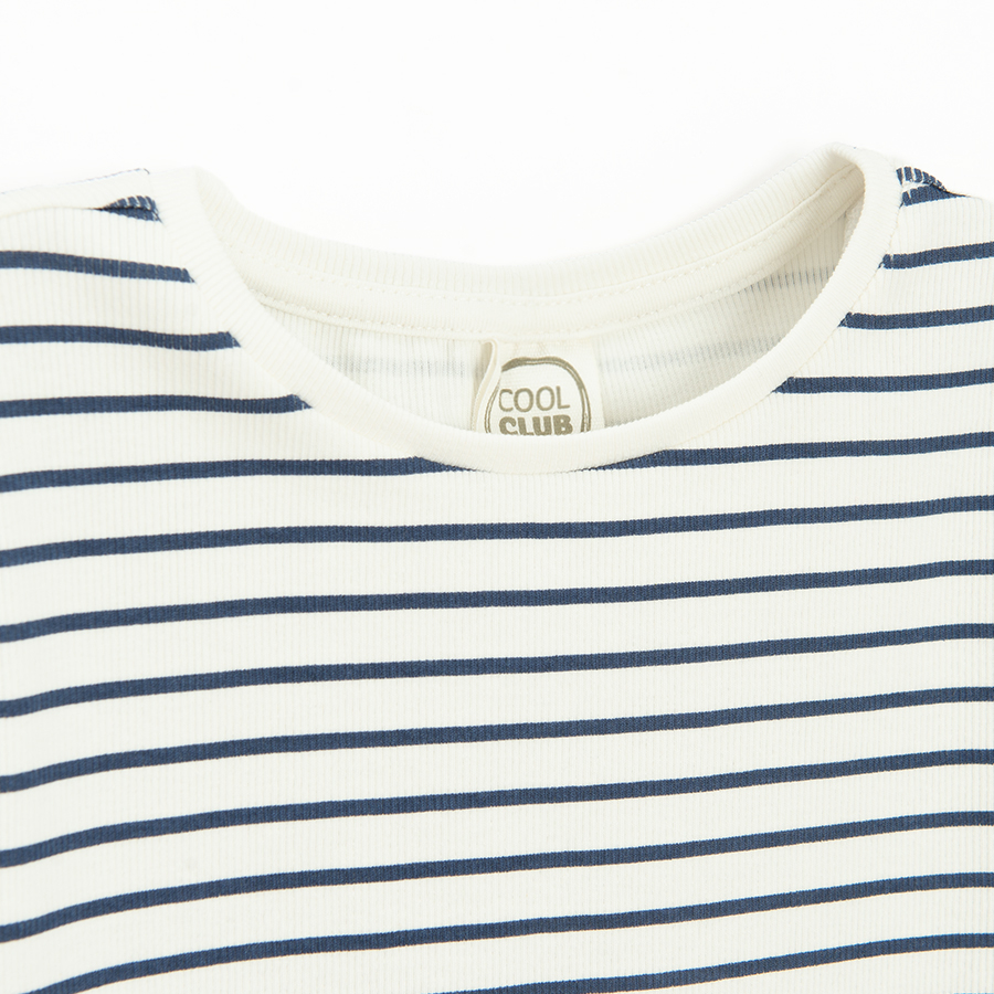 Striped T-shirt white and blue