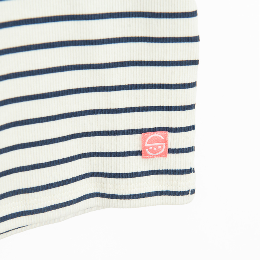 Striped T-shirt white and blue