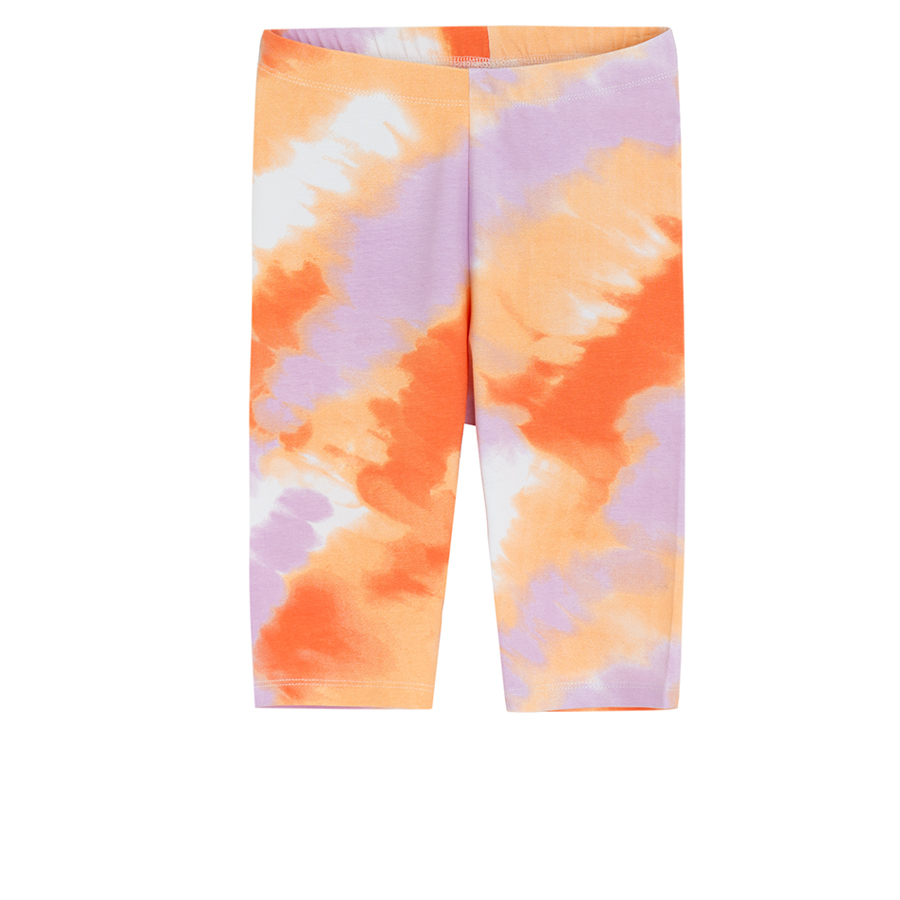 Κολάν πορτοκαλί και μωβ με εφέ tie dye