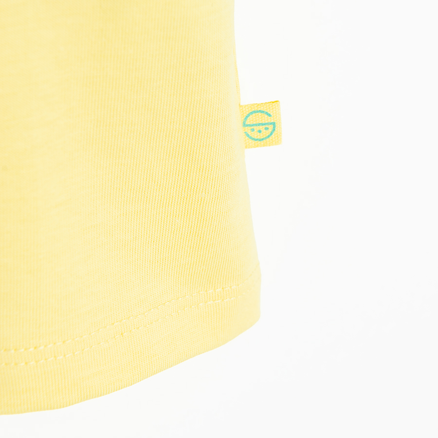 Yellow T-shirt with Sunny Moments print