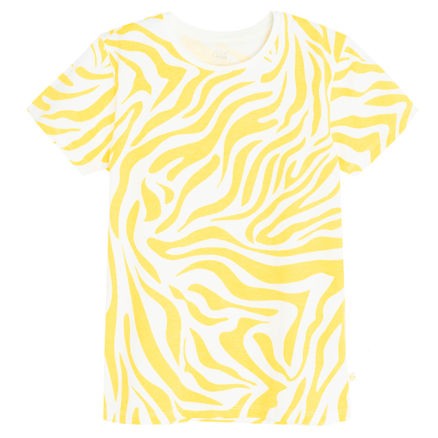 Yellow and white and pink with pineapple print T-shirts- 2 pack