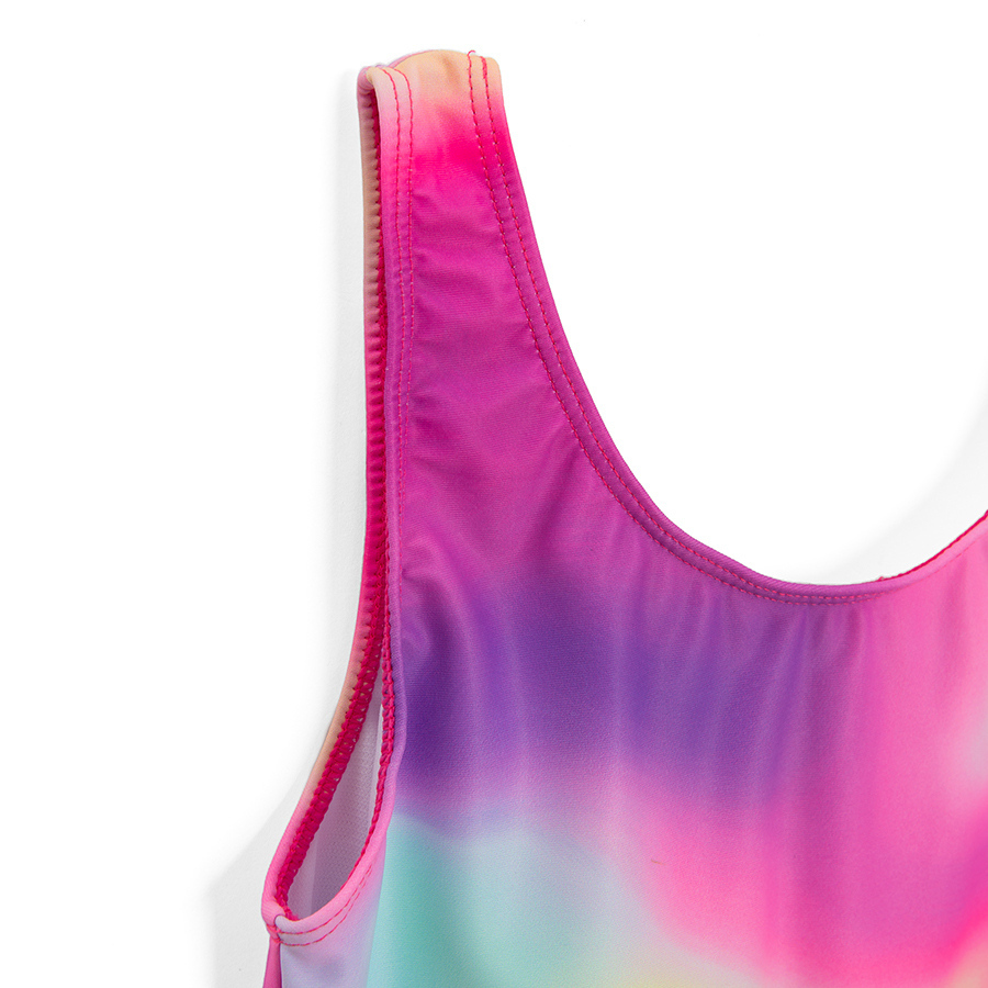 Pink tie dye bathing suit