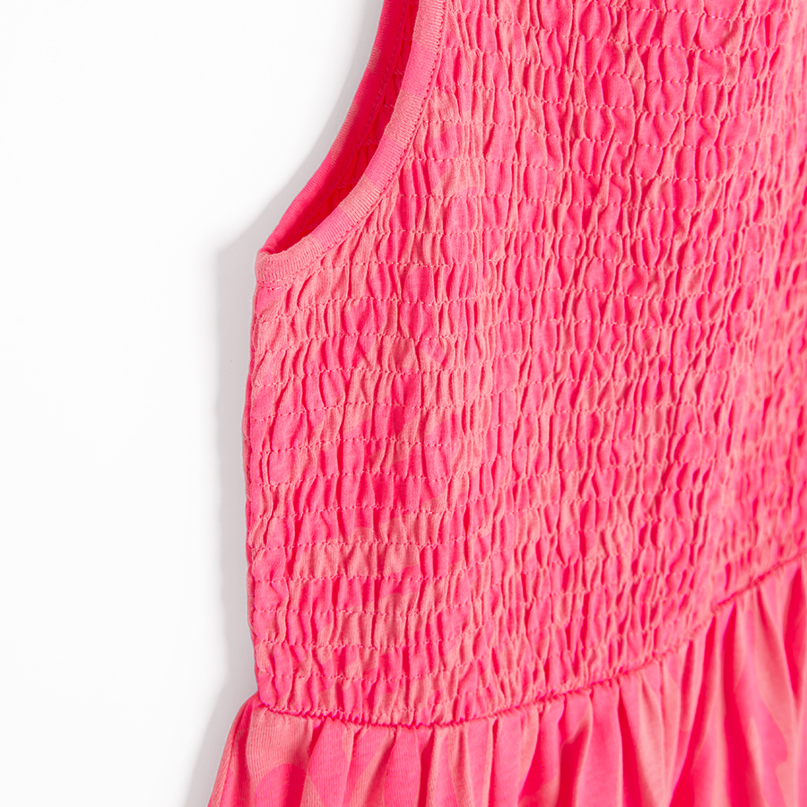 Red and pink zebra print sleeveless dress