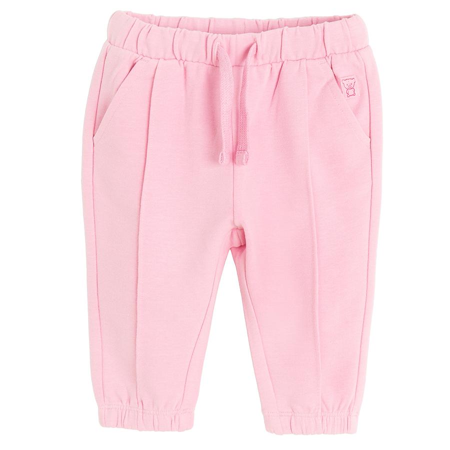 Pink and cream sweatpants with cord- 2 pack