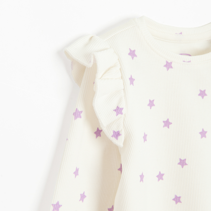 White blouse with stars print