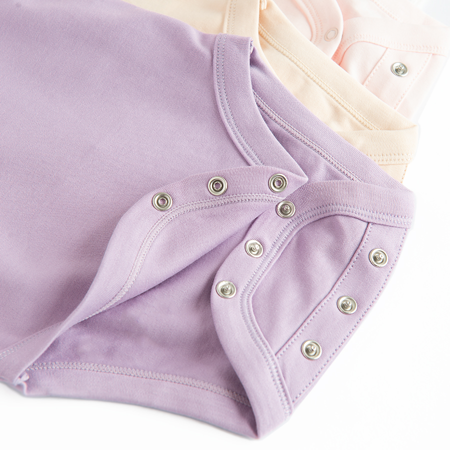 Pastel color long sleeve bodysuits- 4 pack