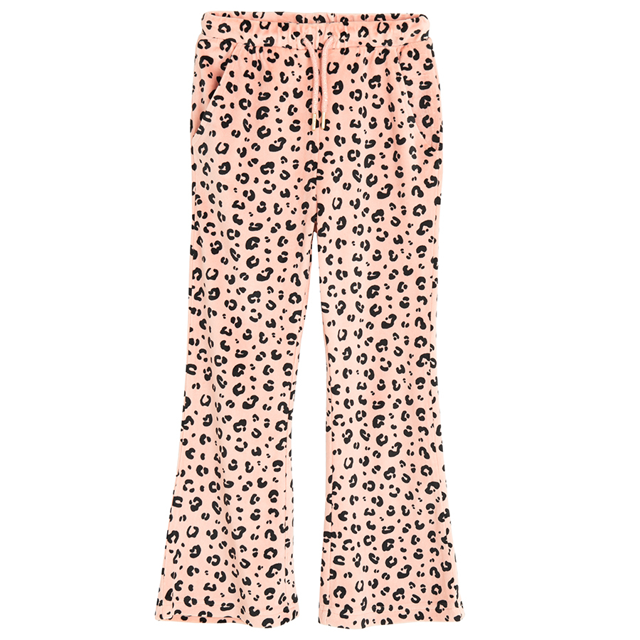 Pink animal print jogging set, sweatshirt and pants