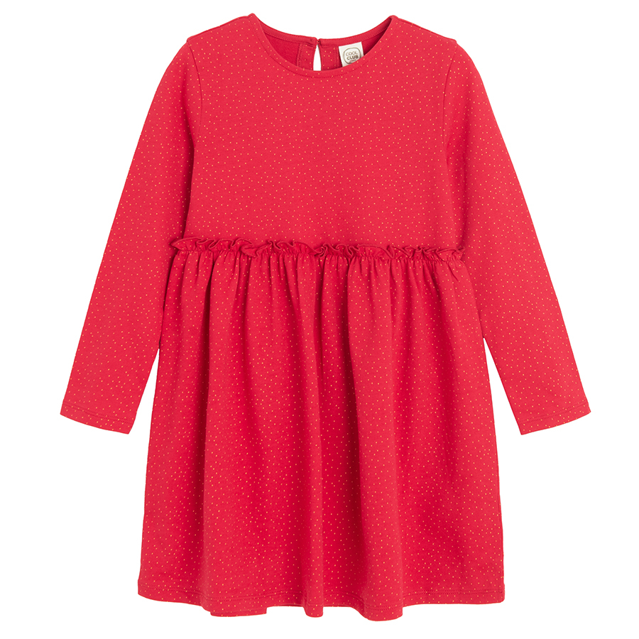 Red long sleeve dress