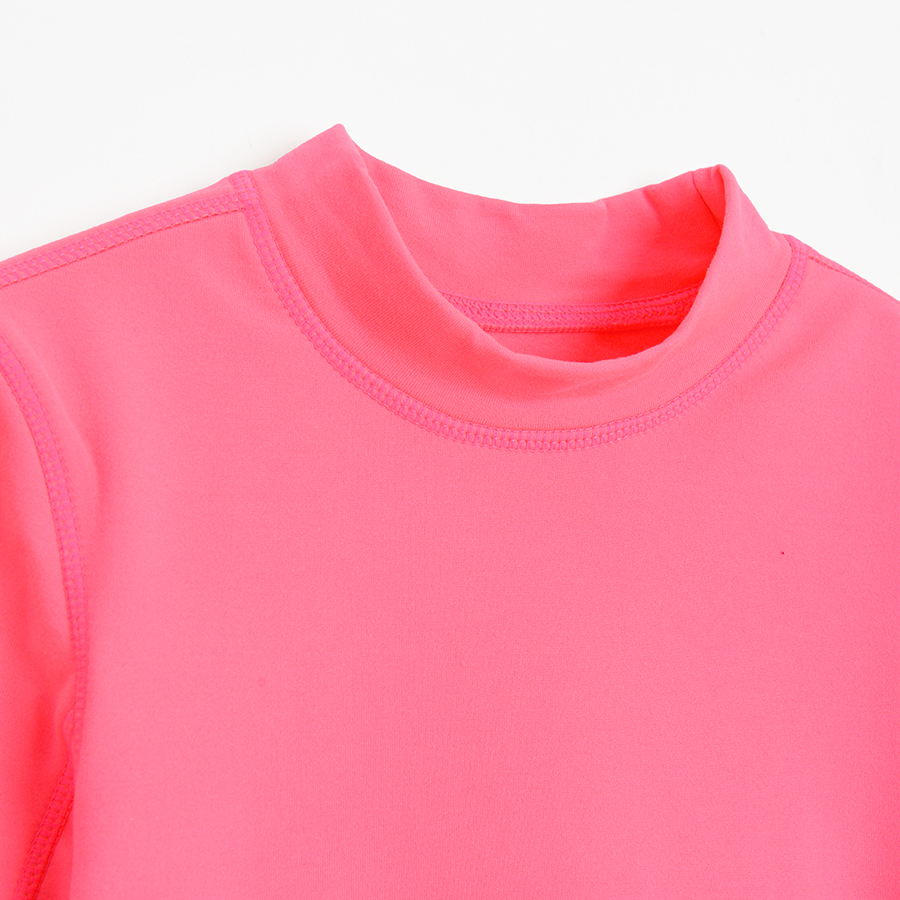 Dark pink turtleneck blouse