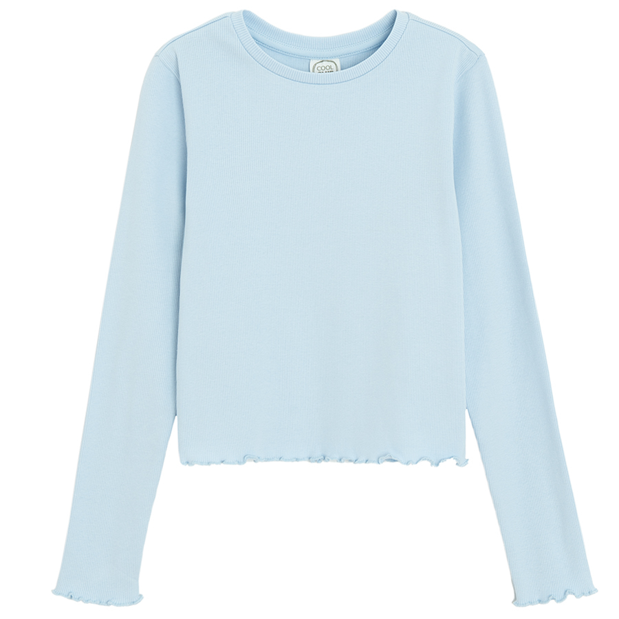 Light blue long sleeve blouse