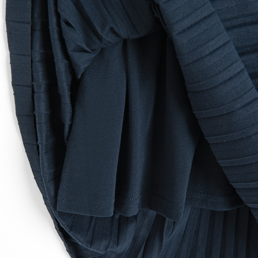 Dark blue pleated skirt