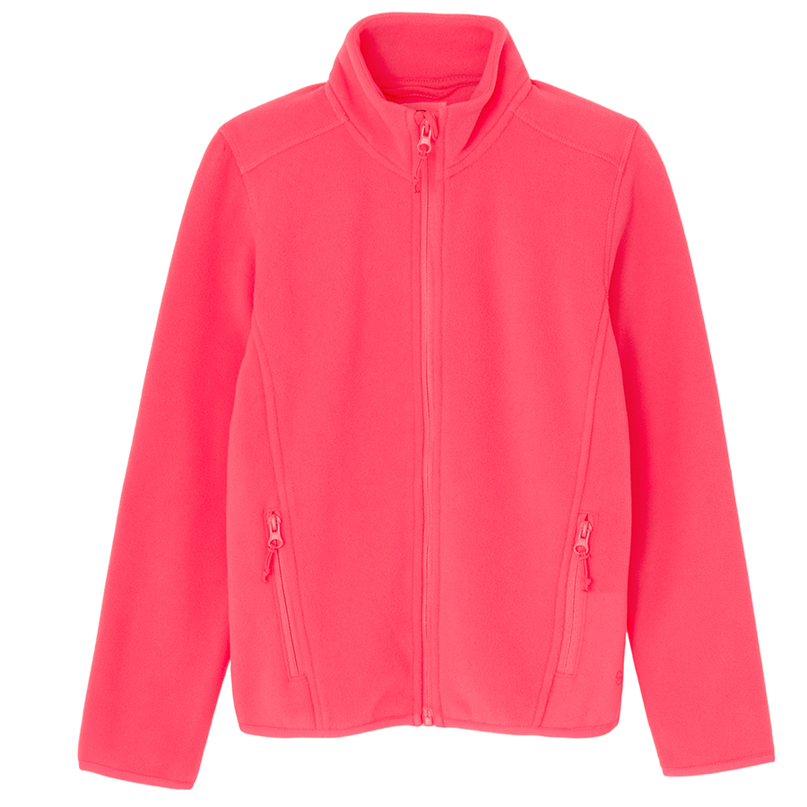 Warm pink zip through sweatshirt