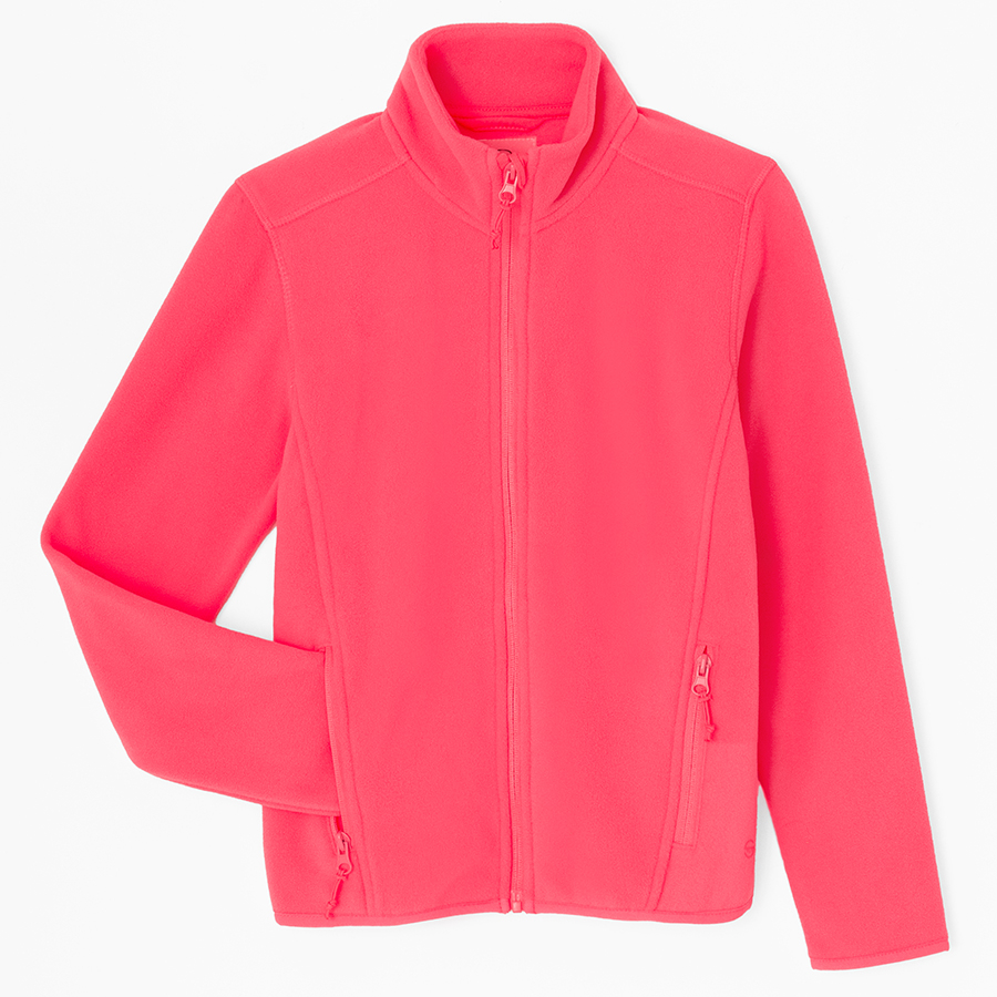 Warm pink zip through sweatshirt