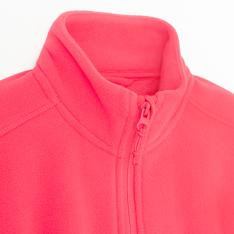 Warm pink zip through sweatshirt