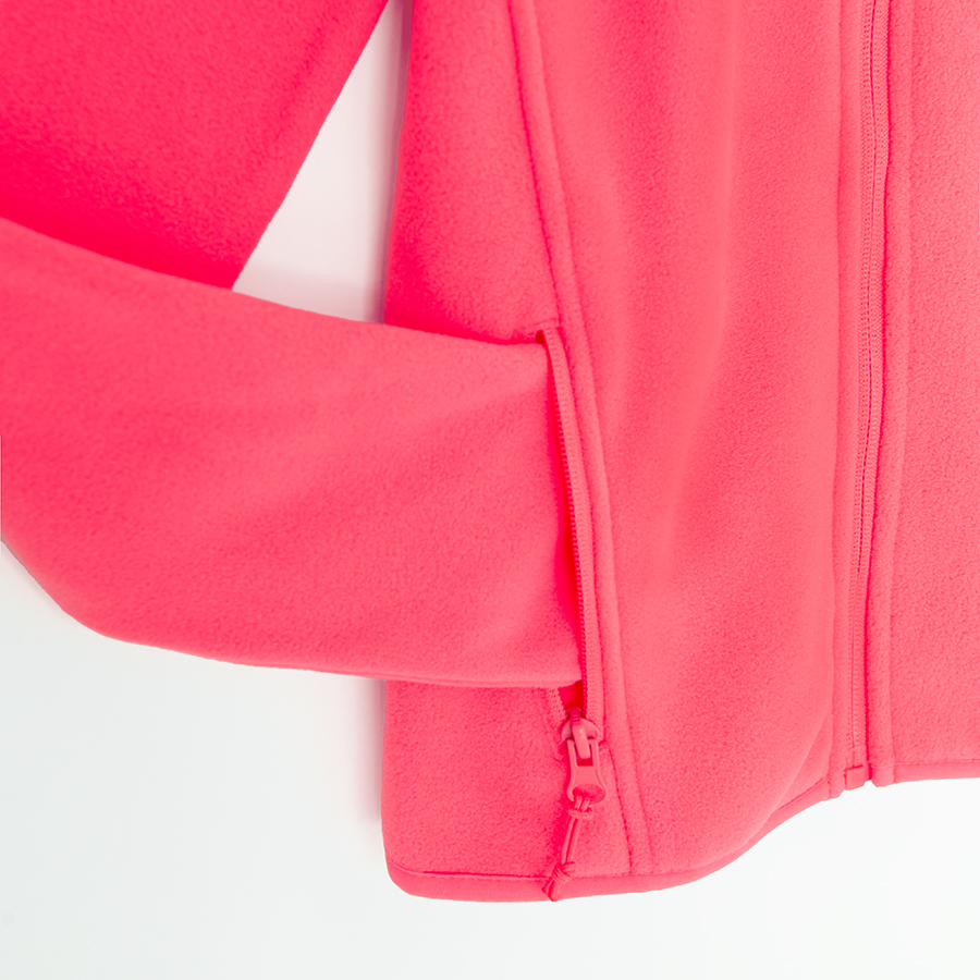 Warm pink zip through sweatshirt