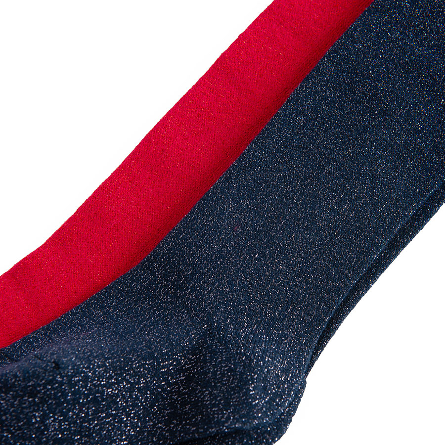 Blue and red sparkle thick tights- 2 pack