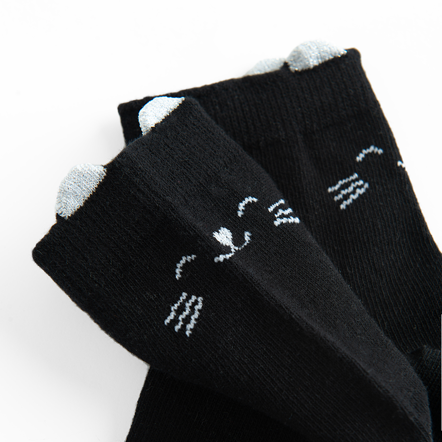 Black ankle socks- 3 pack