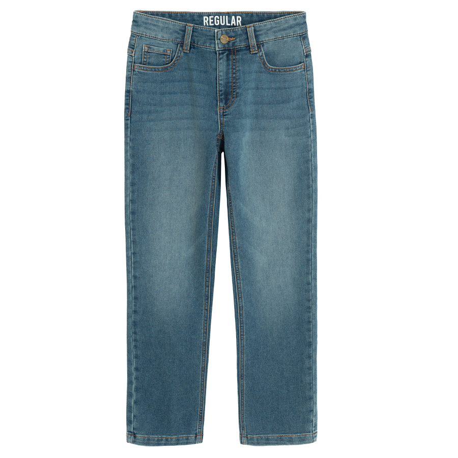 Blue denim trousers