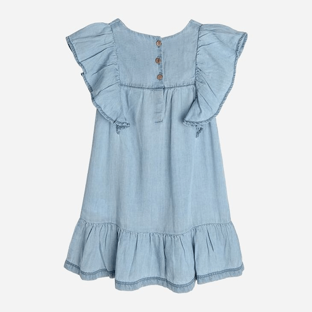 Denim dress with ruffle