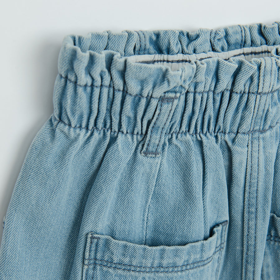 High rise denim skirt