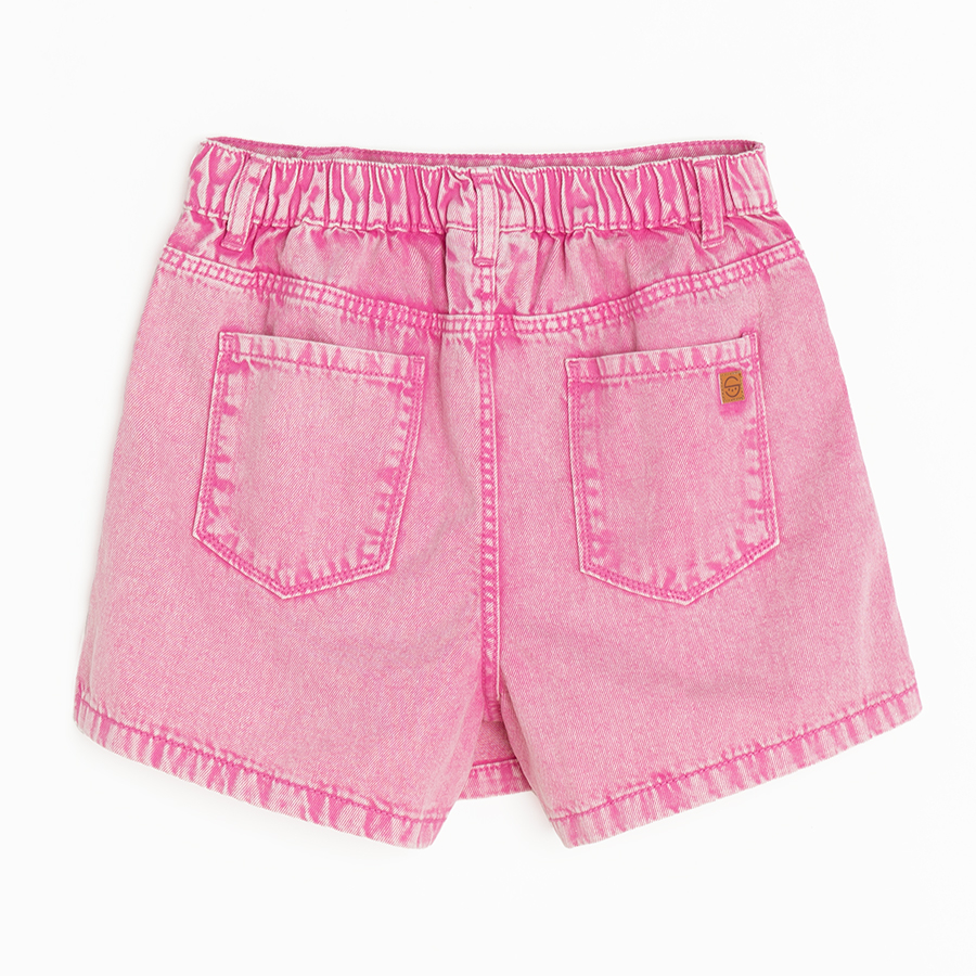 Fuchsia denim skirt shorts