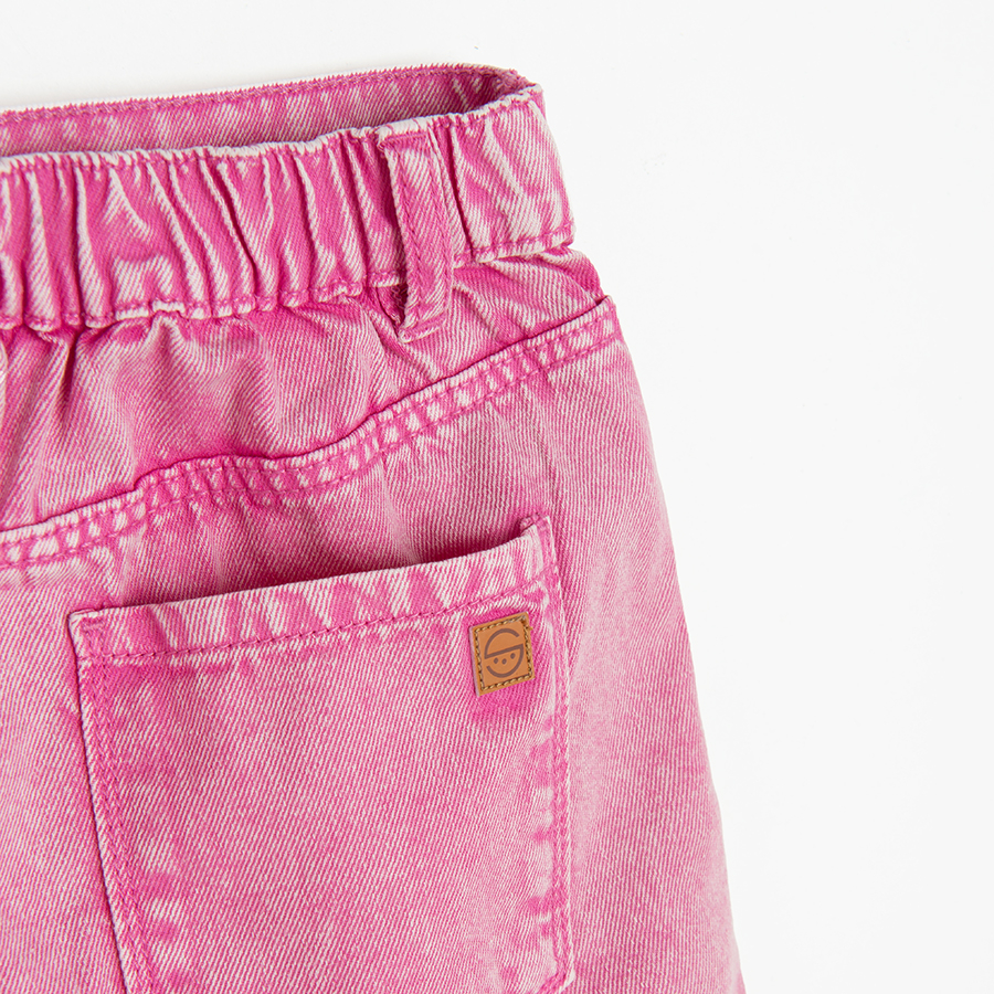 Fuchsia denim skirt shorts