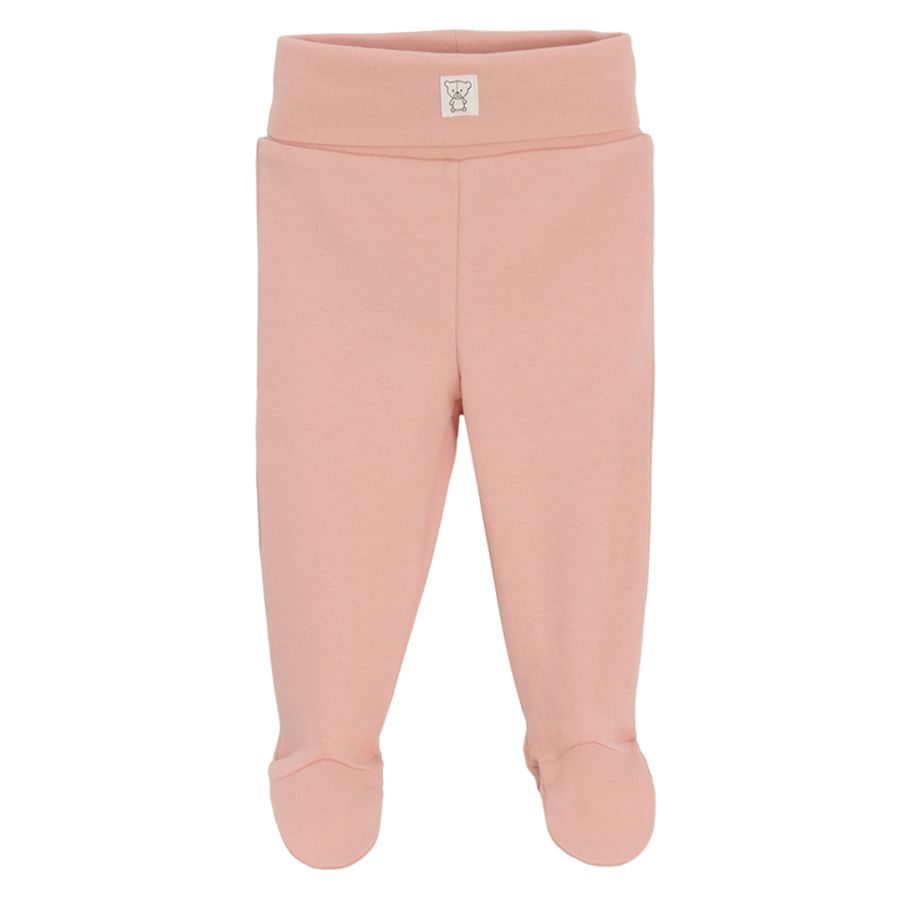 Pink and dusty pink footed leggings- 2 pack