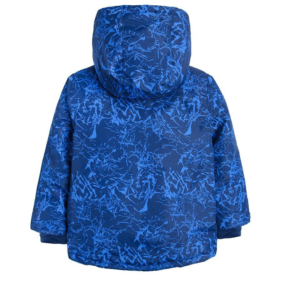 Blue hooded ski Jacket