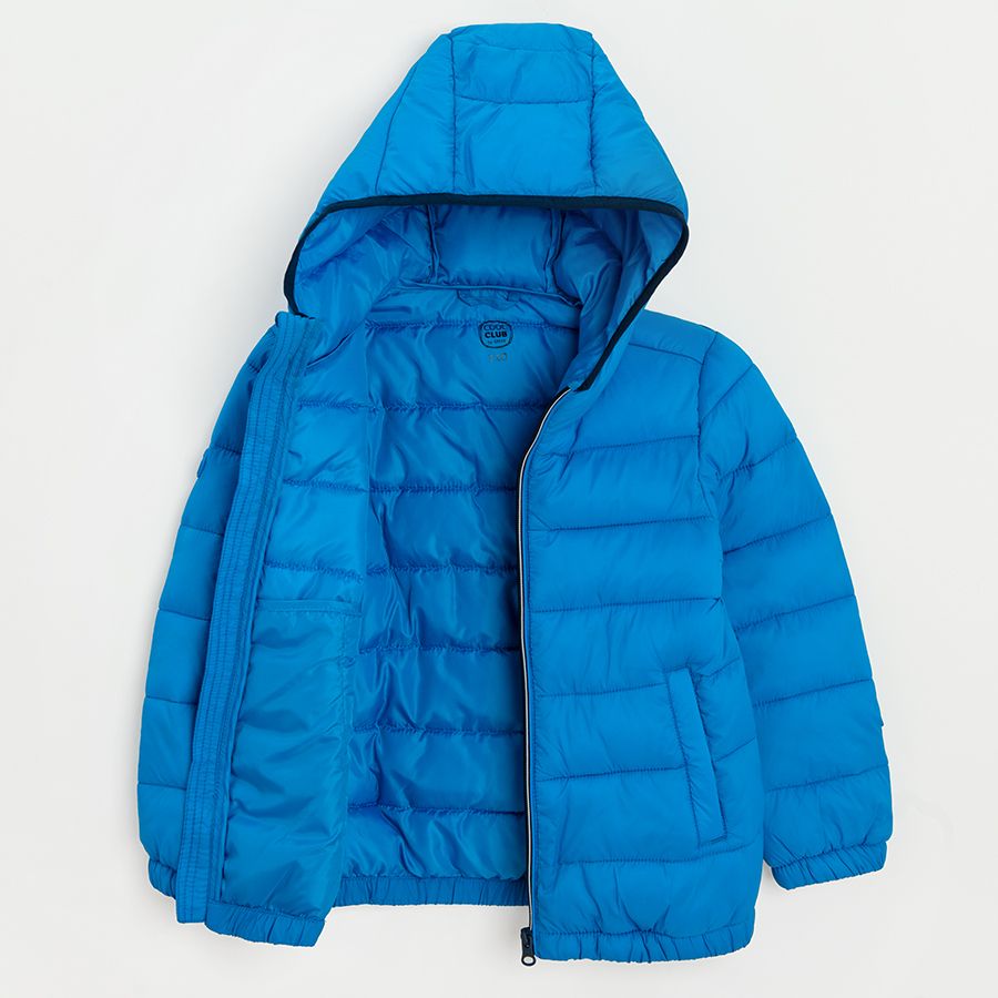 Blue hooded jacket