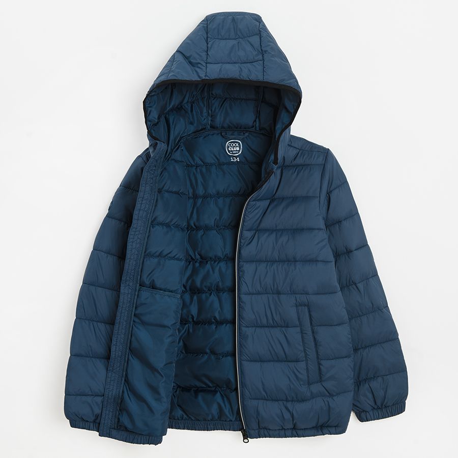 Dark blue hooded jacket