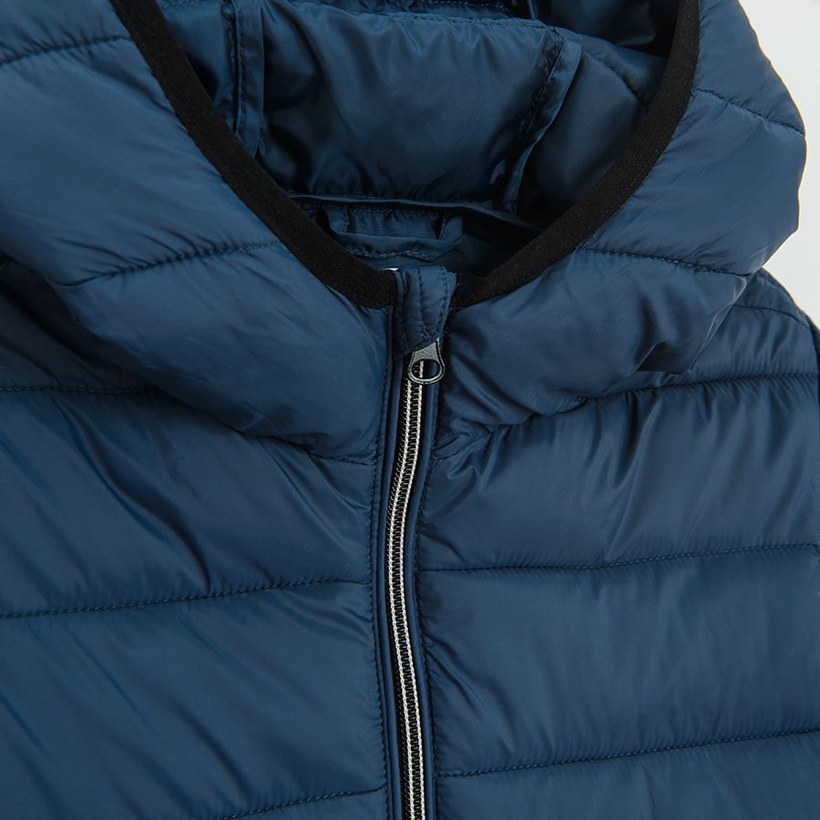 Dark blue hooded jacket