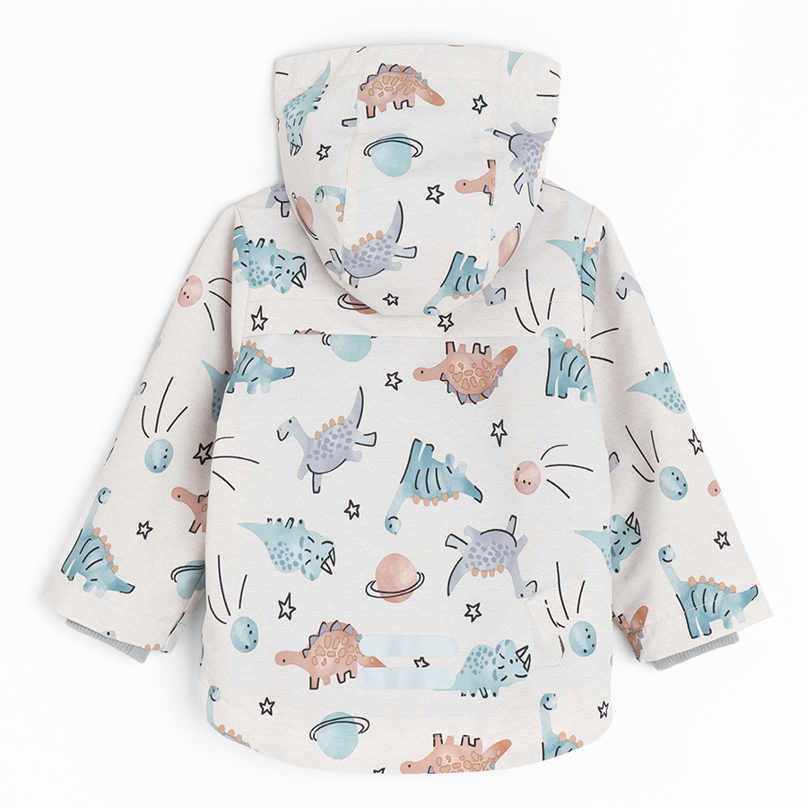 Light jacket with dinosaurs print