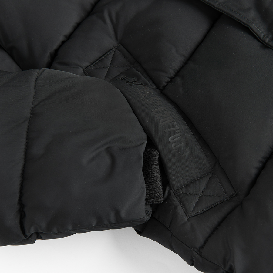 Black hooded winter jacket