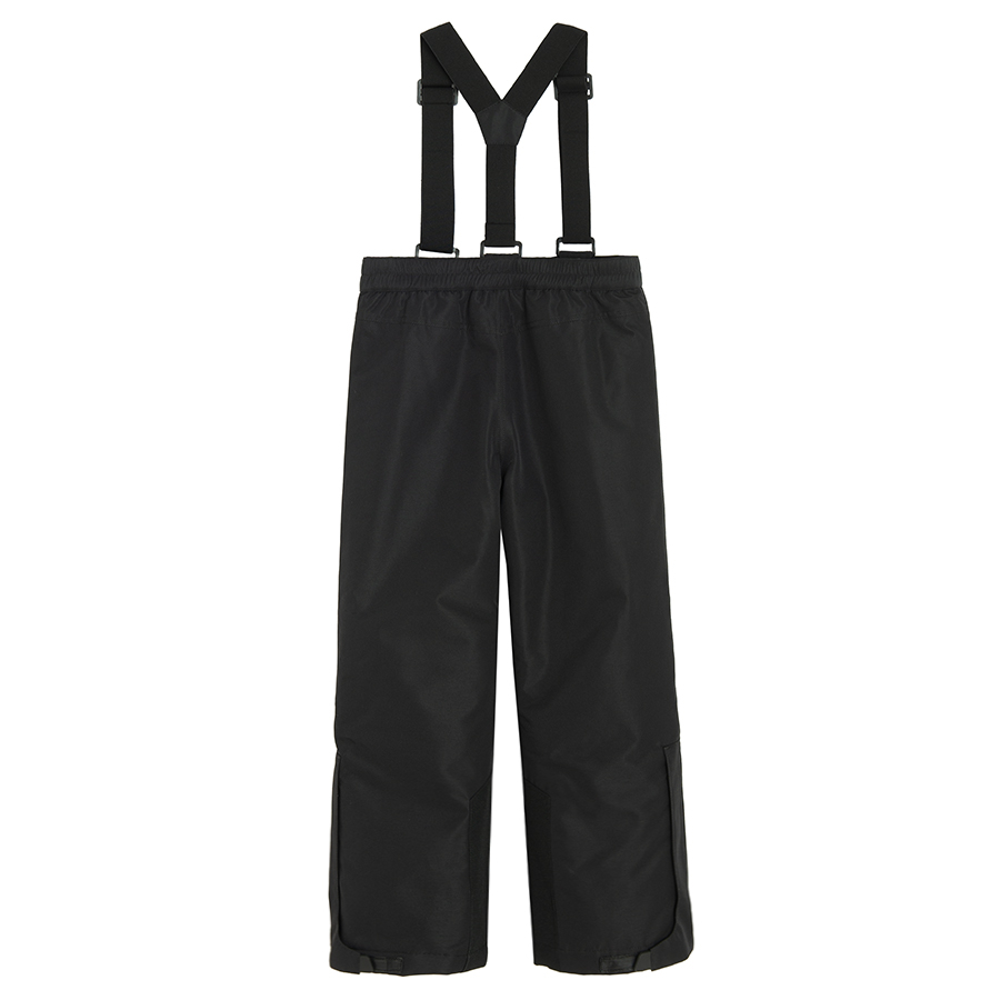 Black ski trousers