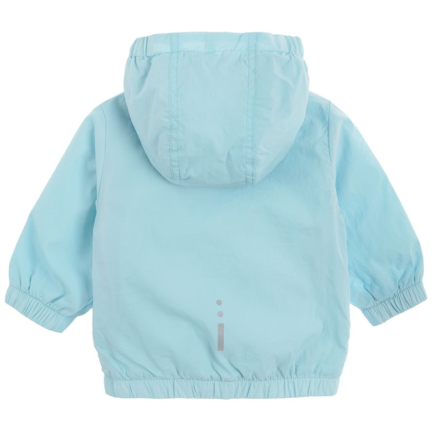 Light blue hooded light jacket