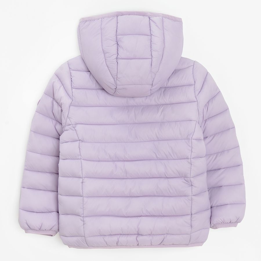 Purple hooded jacket