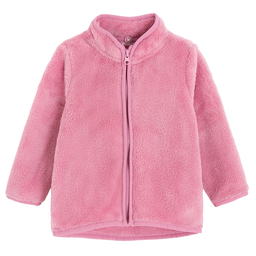 Khaki hooded jacket and pink zio through jacket set - 2 pieces