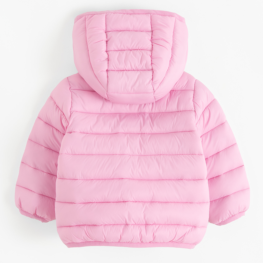 Pink zip through hooded jacket