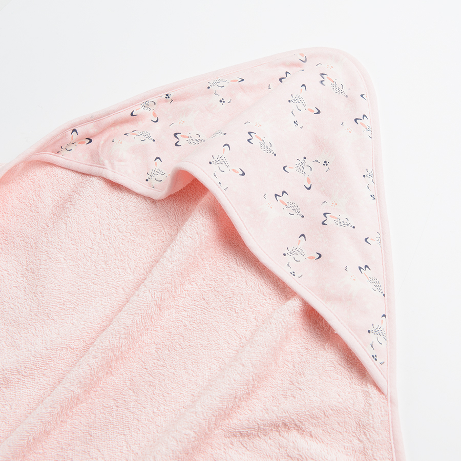 Pink hooded towel