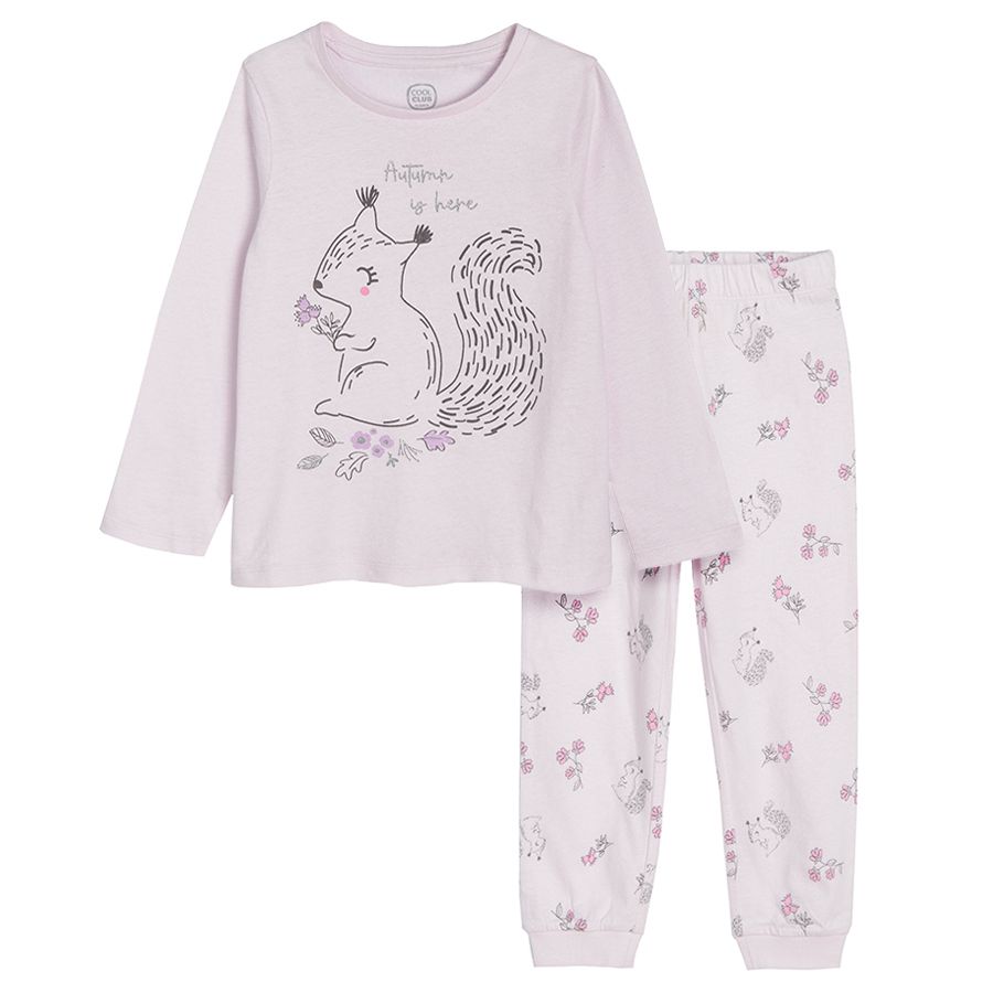 Squirrel pyjamas long sleeve blouse and pants