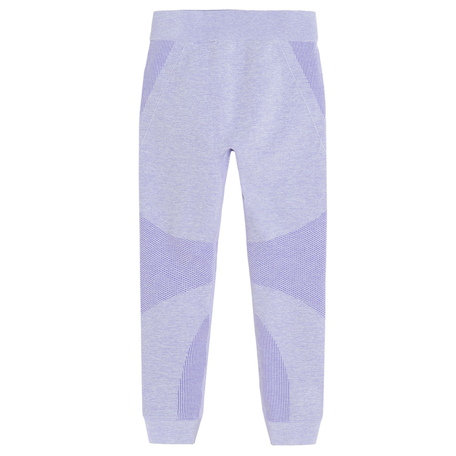 Purple ski thermal leggings