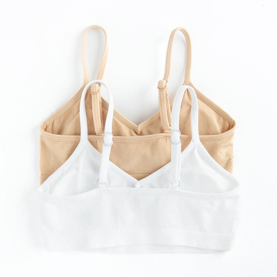 White and beige bras- 2 pack