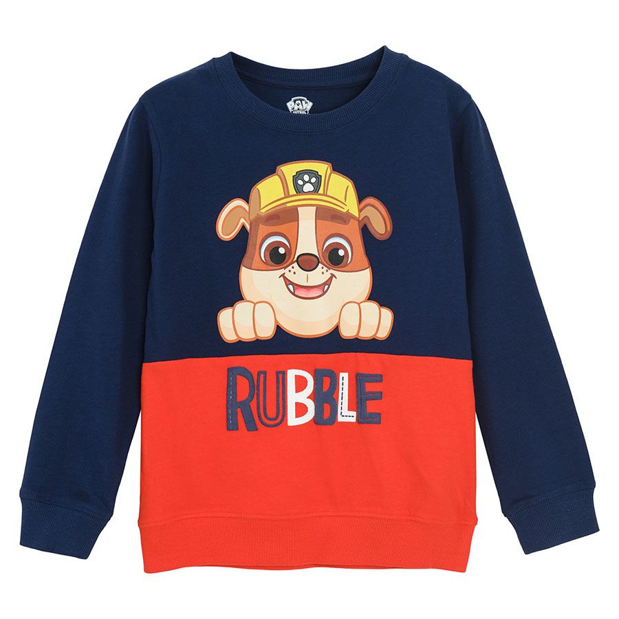 paw patrol blue and red sweatshirt