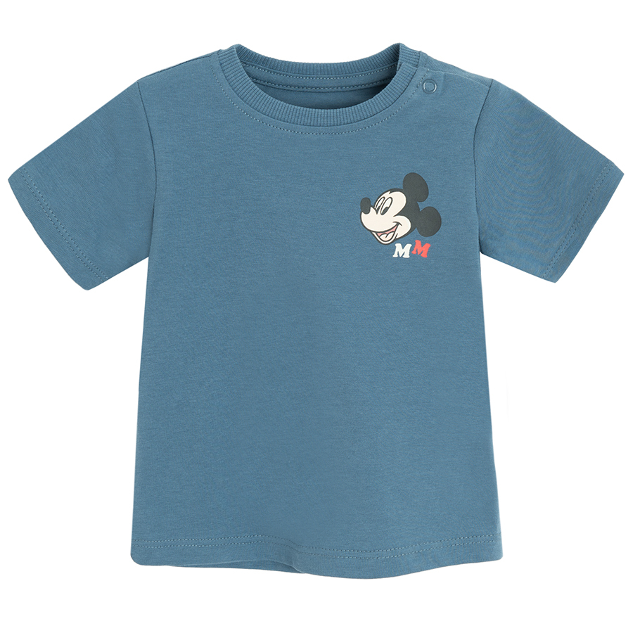 Mickey Mouse blue, white and crea T-shirts- 3 pack